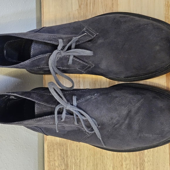 Calvin Klein Warren Chukka Boots Mens Size 9.5 Black Suede Lace Up Ankle - Picture 2 of 7